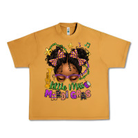 Peanut Butter little miss mardi gras afro messy bun kid Urban Heavy Tee - texasbilliewilder