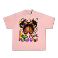 Salmon little miss mardi gras afro messy bun kid Urban Heavy Tee - texasbilliewilder
