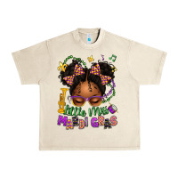 Sandshell little miss mardi gras afro messy bun kid Urban Heavy Tee - texasbilliewilder