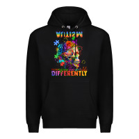 Black Autism seeing in the world differently Premium Hoodie - FaDigitalArtStudio