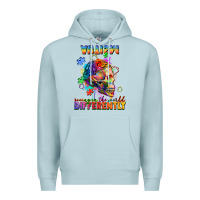 Blue Mist Autism seeing in the world differently Premium Hoodie - FaDigitalArtStudio