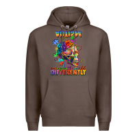 Coffee Autism seeing in the world differently Premium Hoodie - FaDigitalArtStudio