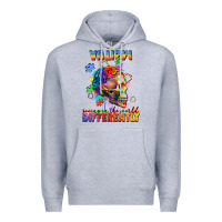 Heather Grey Autism seeing in the world differently Premium Hoodie - FaDigitalArtStudio