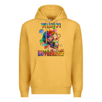 Mustard Autism seeing in the world differently Premium Hoodie - FaDigitalArtStudio