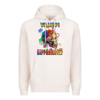 Pale Pink Autism seeing in the world differently Premium Hoodie - FaDigitalArtStudio