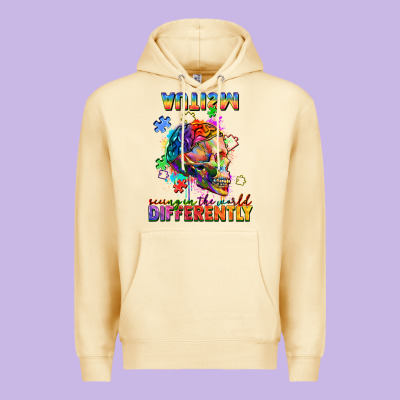 Autism Seeing In The World Differently Premium Hoodie Designed By Fadigitalartstudio