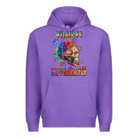 Purple Autism seeing in the world differently Premium Hoodie - FaDigitalArtStudio