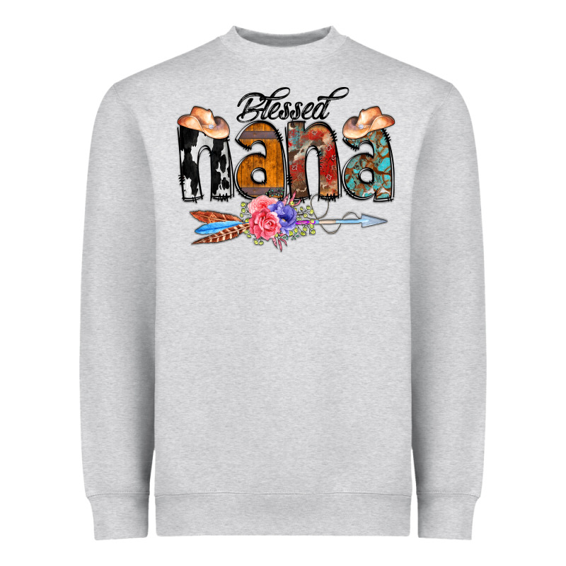 Blessed Nana Heavyweight Sweatshirt by CowCowDesign | Teevron