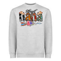 Heather Grey Blessed Nana Heavyweight Sweatshirt - CowCowDesign