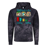 Cloud Black battery life of a teacher monday friday Vintage Hoodie - NancyCooperArtShop