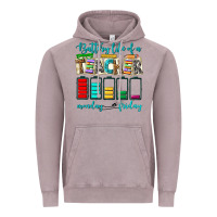 Vintage Zinc battery life of a teacher monday friday Vintage Hoodie - NancyCooperArtShop