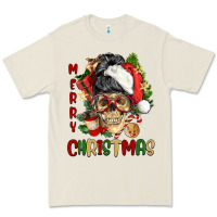 Bone Merry Christmas skeleton messy bun Premium Tee - NancyCooperArtShop