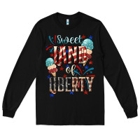 Black Sweet land of liberty 4th of july Long Sleeve Tee - HowdyJamesFarm