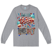 Heather Grey Sweet land of liberty 4th of july Long Sleeve Tee - HowdyJamesFarm