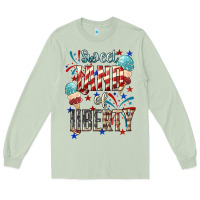 Matcha Sweet land of liberty 4th of july Long Sleeve Tee - HowdyJamesFarm