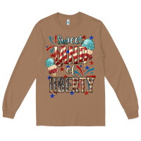 Toasted Coconut Sweet land of liberty 4th of july Long Sleeve Tee - HowdyJamesFarm