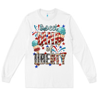 White Sweet land of liberty 4th of july Long Sleeve Tee - HowdyJamesFarm
