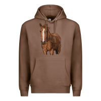 Chestnut brown horse Premium Hoodie - RanaPortraitStore