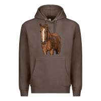 Coffee brown horse Premium Hoodie - RanaPortraitStore