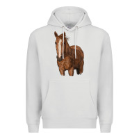 Dove Grey brown horse Premium Hoodie - RanaPortraitStore