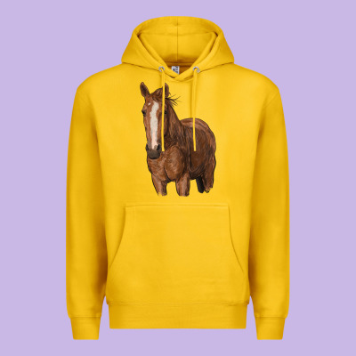 Brown Horse Premium Hoodie Designed By Ranaportraitstore