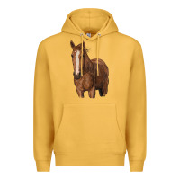 Mustard brown horse Premium Hoodie - RanaPortraitStore
