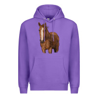 Purple brown horse Premium Hoodie - RanaPortraitStore