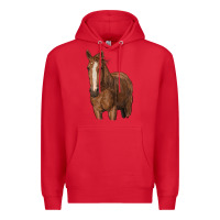 Red brown horse Premium Hoodie - RanaPortraitStore