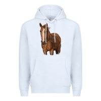 White brown horse Premium Hoodie - RanaPortraitStore