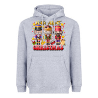 Heather Grey Nuts About Christmas Heavyweight Hoodie - CowhideDigitalArt