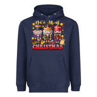 Navy Nuts About Christmas Heavyweight Hoodie - CowhideDigitalArt