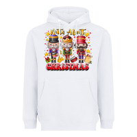 White Nuts About Christmas Heavyweight Hoodie - CowhideDigitalArt