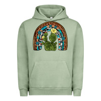 Pigment Oil Green cactus gemstone rainbow Urban Hoodie - Artiststas