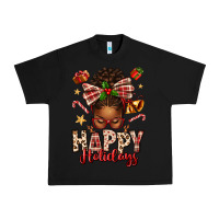 Black happy holidays christmas afro messy bun Urban Heavy Tee - texasbilliewilder