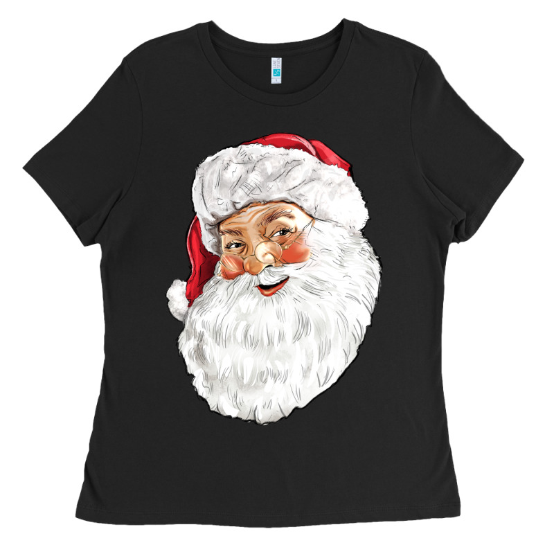 Santa Ladies Tee by NancyCooperArtShop | Teevron