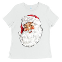 White Santa Ladies Tee - NancyCooperArtShop