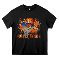 Black custom name basketball Heavy Core Tee - MaliasSmallBusiness