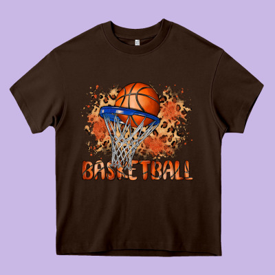 Custom Name Basketball Heavy Core Tee Designed By Maliassmallbusiness