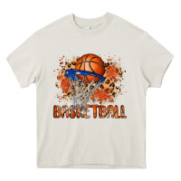Cream custom name basketball Heavy Core Tee - MaliasSmallBusiness