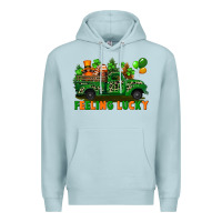 Blue Mist feeling lucky with gnomes on truck Premium Hoodie - FaDigitalArtStudio