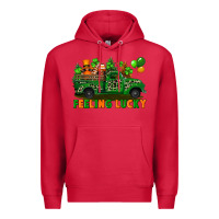 Cardinal feeling lucky with gnomes on truck Premium Hoodie - FaDigitalArtStudio