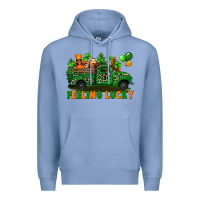 Colony Blue feeling lucky with gnomes on truck Premium Hoodie - FaDigitalArtStudio