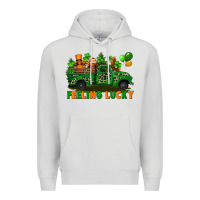 Dove Grey feeling lucky with gnomes on truck Premium Hoodie - FaDigitalArtStudio