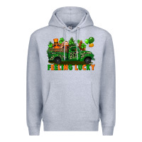Heather Grey feeling lucky with gnomes on truck Premium Hoodie - FaDigitalArtStudio