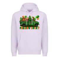 Lilac feeling lucky with gnomes on truck Premium Hoodie - FaDigitalArtStudio