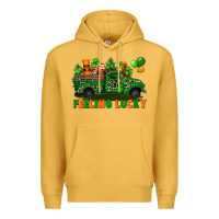 Mustard feeling lucky with gnomes on truck Premium Hoodie - FaDigitalArtStudio