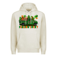 Oatmeal Heather feeling lucky with gnomes on truck Premium Hoodie - FaDigitalArtStudio
