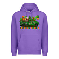 Purple feeling lucky with gnomes on truck Premium Hoodie - FaDigitalArtStudio