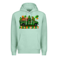 Seafoam feeling lucky with gnomes on truck Premium Hoodie - FaDigitalArtStudio