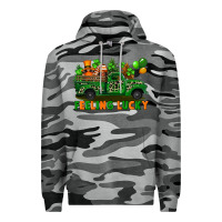 Slate Camo feeling lucky with gnomes on truck Premium Hoodie - FaDigitalArtStudio